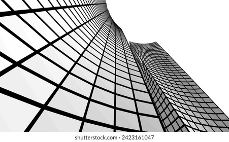 abstract architecture vector 3d illustration