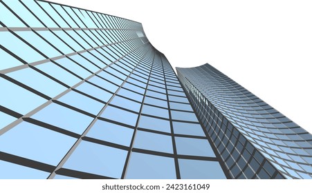 ilustración 3d del vector de arquitectura abstracta