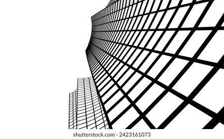 abstract architecture vector 3d illustration
