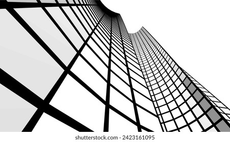 abstrakte Architektur, Vektorgrafik 3D