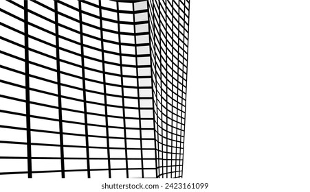 abstract architecture vector 3d illustration