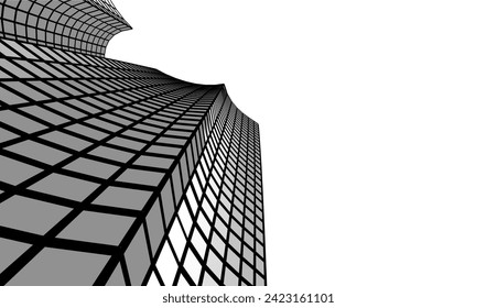 abstract architecture vector 3d illustration