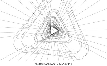abstract architecture vector 3d illustration