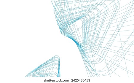 abstract architecture vector 3d illustration