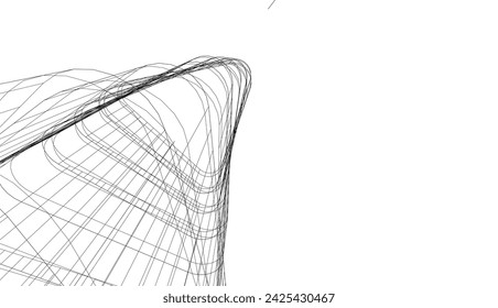 abstract architecture vector 3d illustration