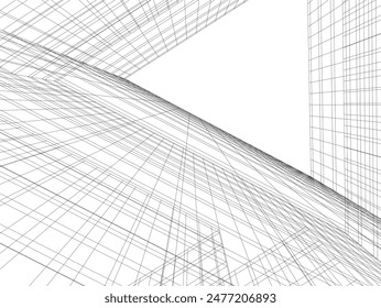 Vector de arquitectura abstracta ilustración 3d