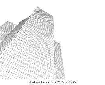 abstract architecture vector 3d illustration
