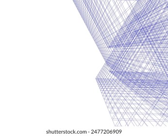 Vector de arquitectura abstracta ilustración 3d
