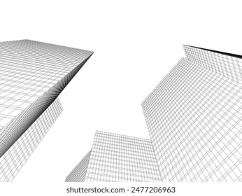 Vector de arquitectura abstracta ilustración 3d