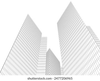 Vector de arquitectura abstracta ilustración 3d