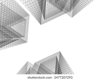 Vector de arquitectura abstracta ilustración 3d