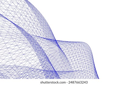 Abstract architecture. Vector 3d illustration