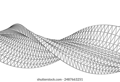 Abstract architecture. Vector 3d illustration