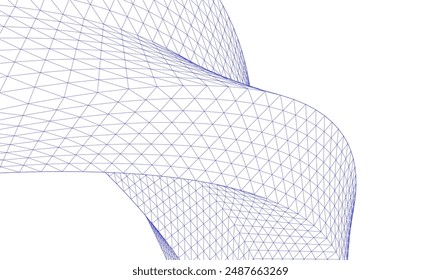 arquitectura Abstractas. Vector 3d ilustración