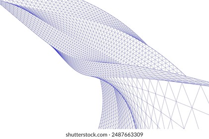 Abstract architecture. Vector 3d illustration