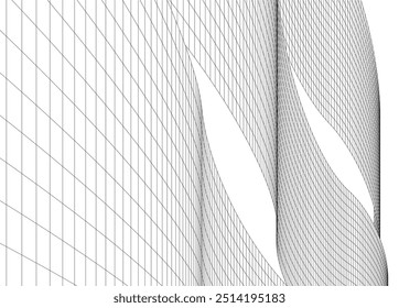 arquitetura abstrata vetor ilustração 3d