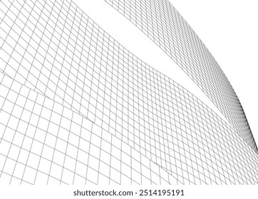 Vector de arquitectura abstracta Ilustración 3D
