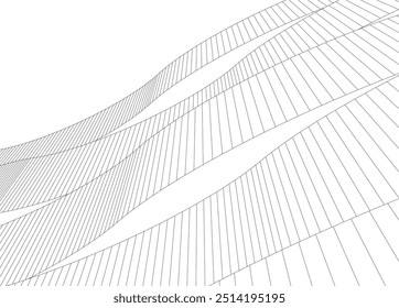 abstract architecture vector 3d illustration