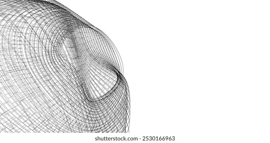 Abstract architecture vector 3d illustration