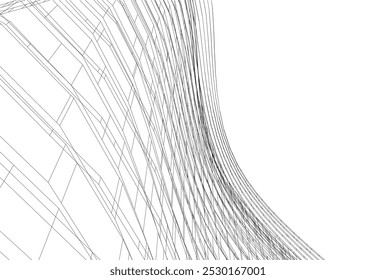 Abstract architecture vector 3d illustration