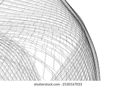 Ilustración 3D de Vector de arquitectura Abstractas