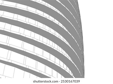 Abstract architecture vector 3d illustration