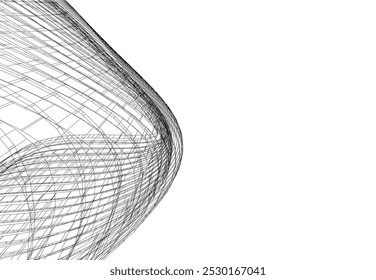 Abstract architecture vector 3d illustration
