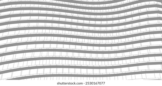 Abstrakte Architektur, Vektorgrafik 3d