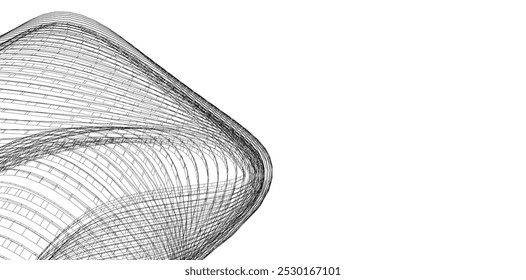 Abstrakte Architektur, Vektorgrafik 3d
