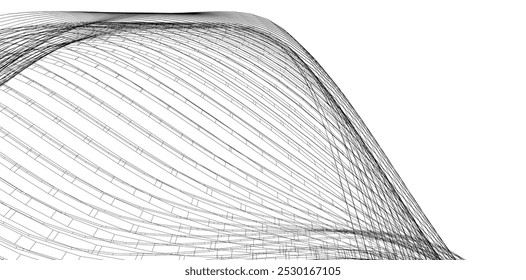 Abstrakte Architektur, Vektorgrafik 3d