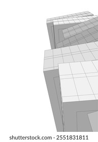 arquitetura abstrata vetor ilustração 3d