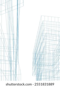 Vector de arquitectura abstracta Ilustración 3D