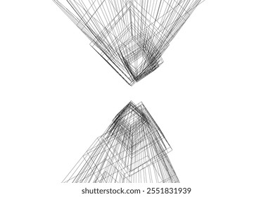 arquitetura abstrata vetor ilustração 3d