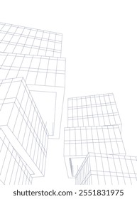 arquitetura abstrata vetor ilustração 3d