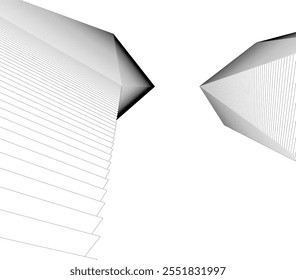 abstract architecture vector 3d illustration