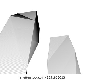 abstract architecture vector 3d illustration