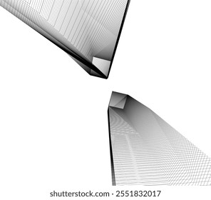 abstrakte Architektur, Vektor 3d-Illustration