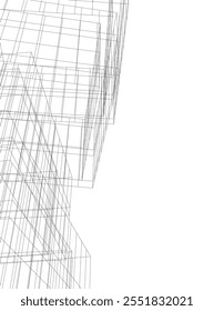 abstract architecture vector 3d illustration