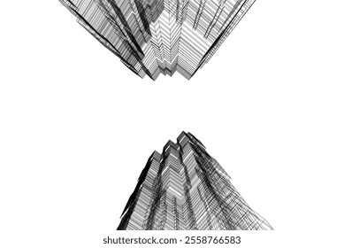 Abstract architecture vector 3d illustration