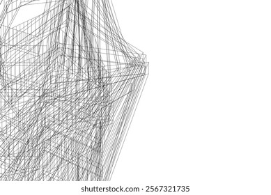 Abstract architecture vector 3d illustration
