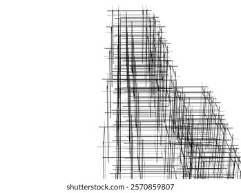 Abstract architecture vector 3d illustration
