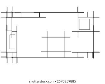 Abstract architecture vector 3d illustration