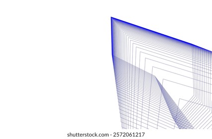 Abstract architecture vector 3d illustration 
