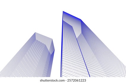 Abstract architecture vector 3d illustration 