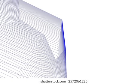 Abstract architecture vector 3d illustration 