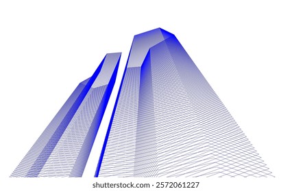 Abstract architecture vector 3d illustration 