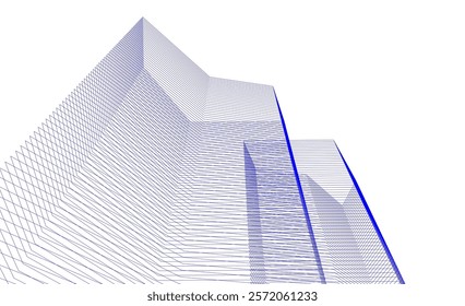 Abstract architecture vector 3d illustration 