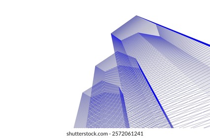Abstract architecture vector 3d illustration 