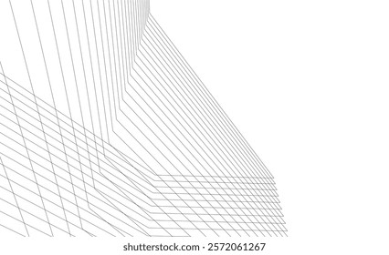 Abstract architecture vector 3d illustration 
