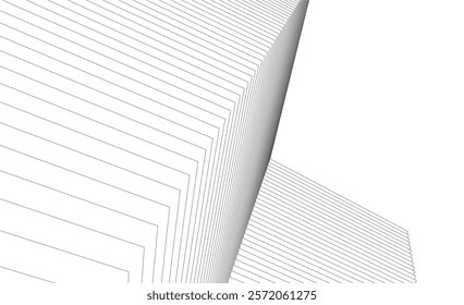 Abstract architecture vector 3d illustration 